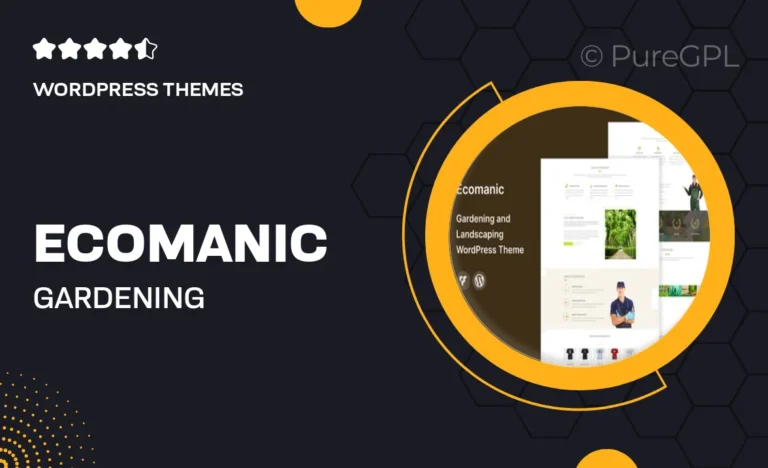ecomanic gardening landscaping wordpress theme