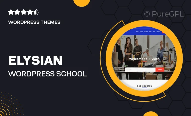 elysian wordpress school theme lms
