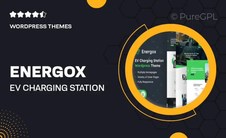 energox ev charging station wordpress theme