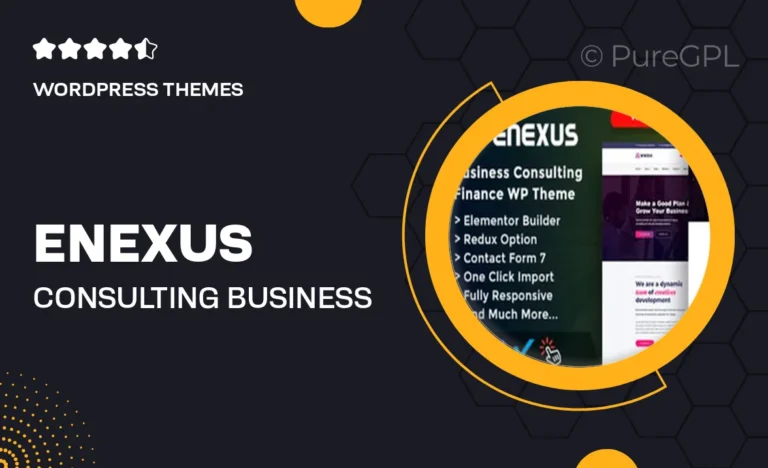 enexus consulting business elementor wordpress theme