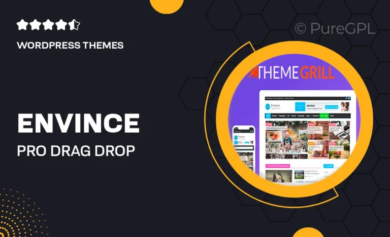 envince pro drag drop magazine wordpress theme