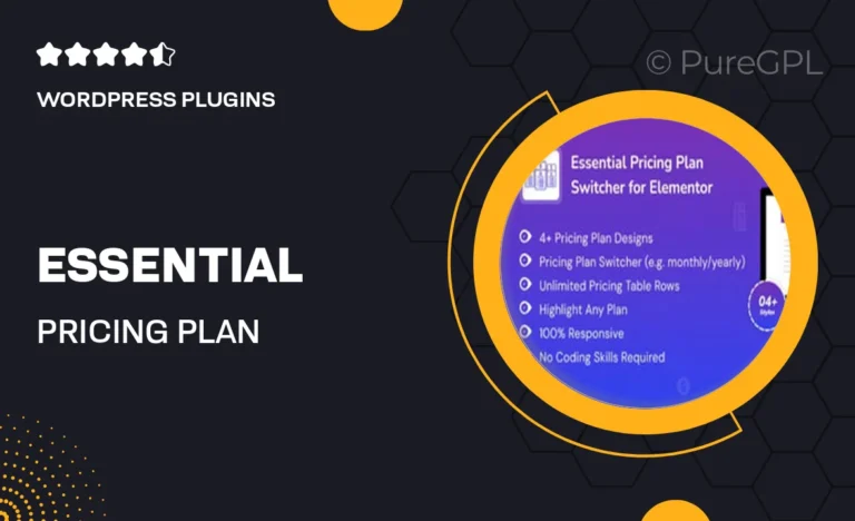 essential pricing plan switcher for elementor