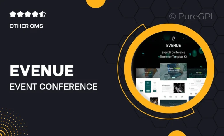 evenue event conference elementor template kit
