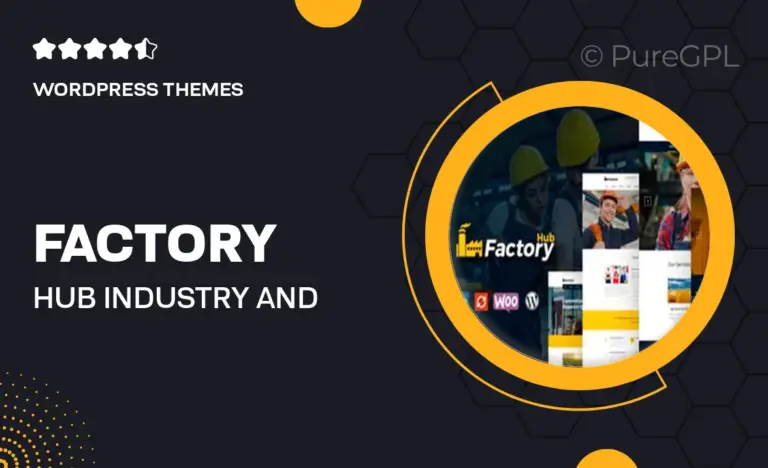 factory hub industry and construction wordpress theme