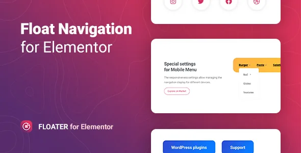 floater sticky navigation menu for elementor 1