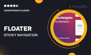 Floater – Sticky Navigation Menu for Elementor