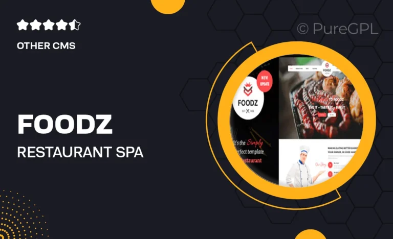 foodz restaurant spa salon joomla 4 template