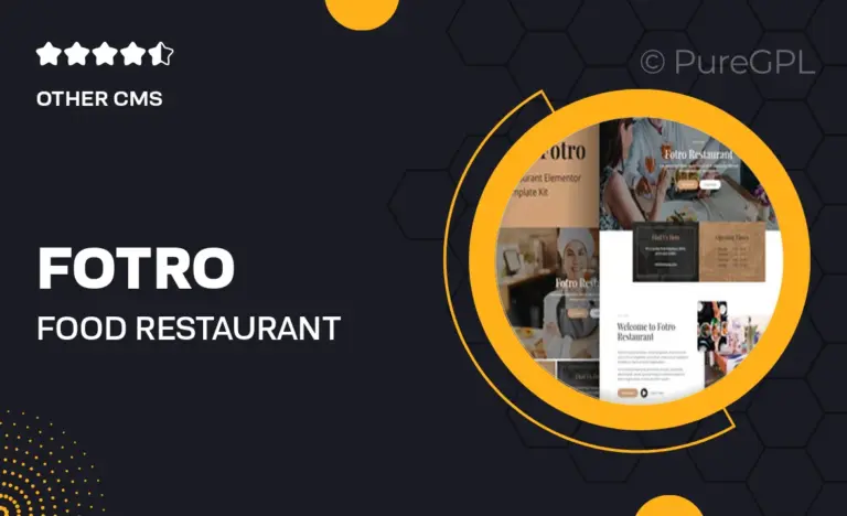 fotro food restaurant elementor template kit