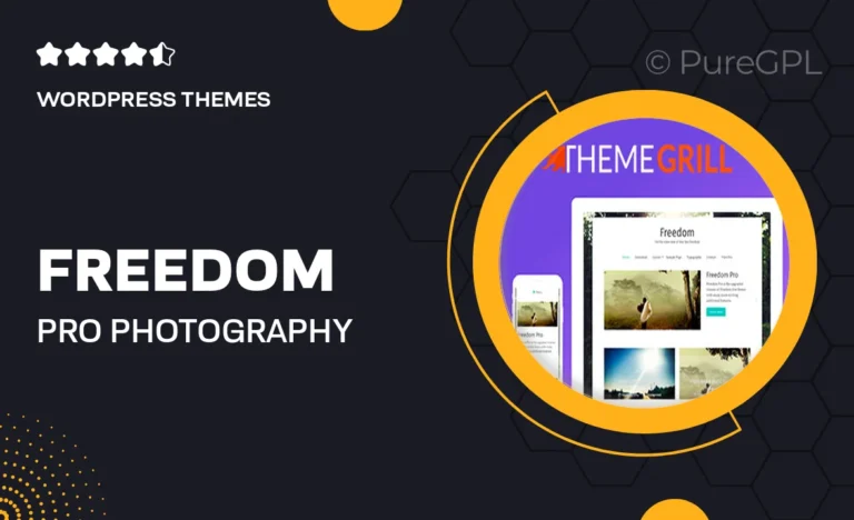 freedom pro photography wordpress theme