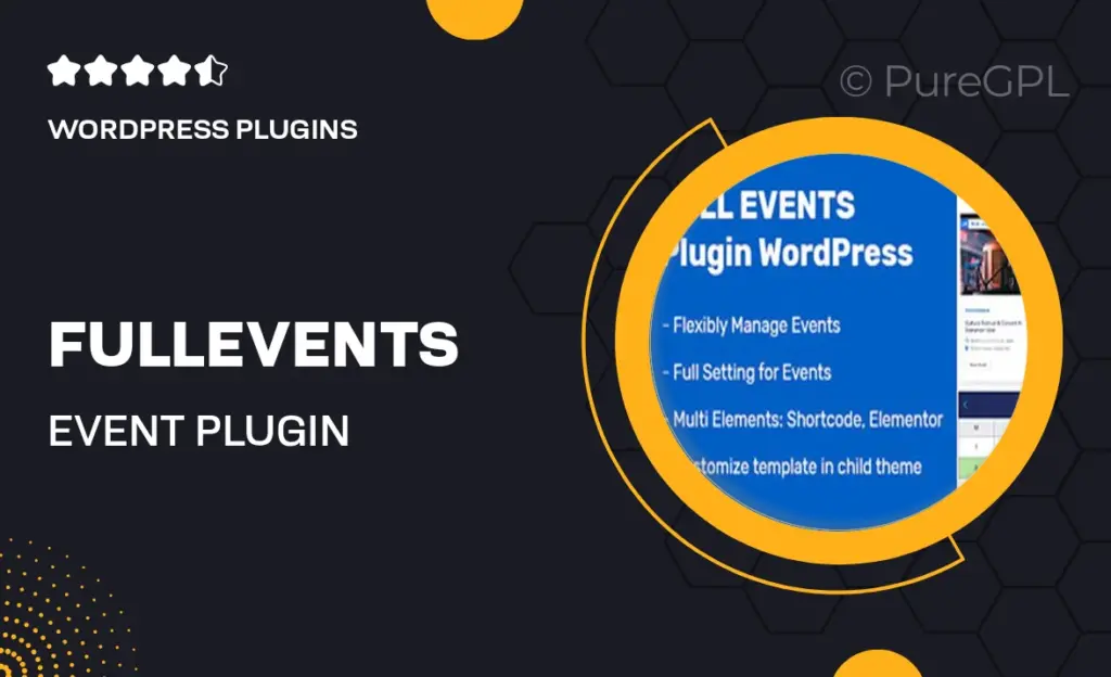 FullEvents – Event Plugin WordPress feature image