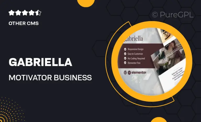 gabriella motivator business coach elementor template kit