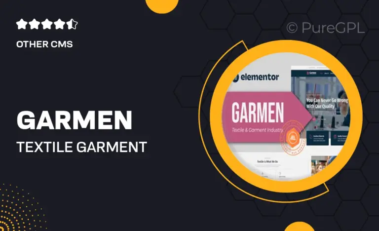 garmen textile garment industry elementor template kit