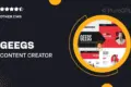 Geegs – Content Creator & Streamer Elementor Template Kit