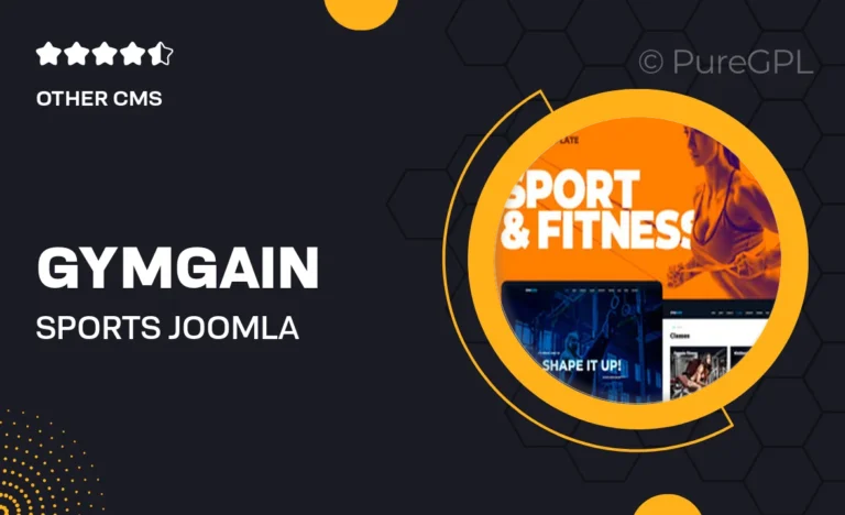 gymgain sports joomla template