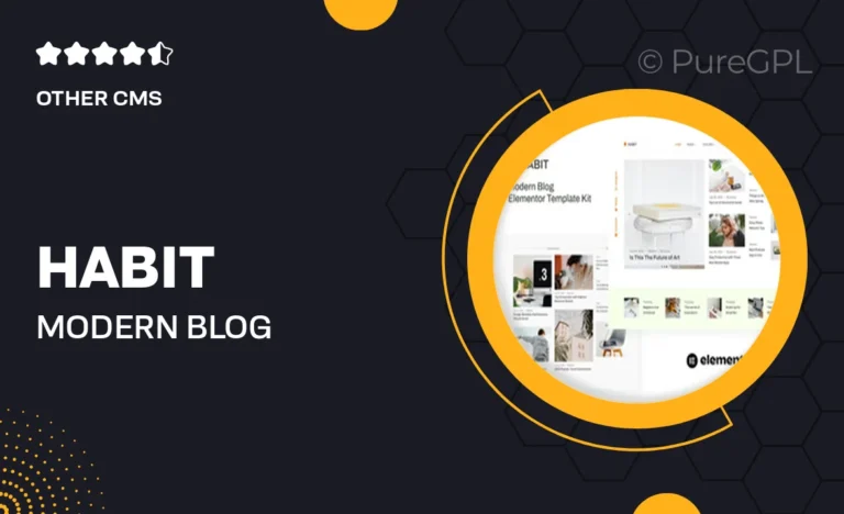 habit modern blog elementor template kit