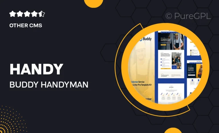 handy buddy handyman services elementor pro template kit
