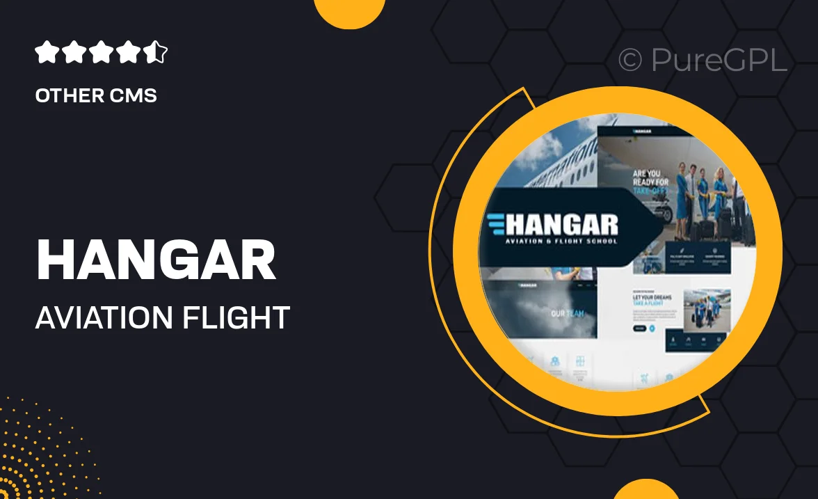 Hangar – Aviation & Flight School Elementor Template Kit