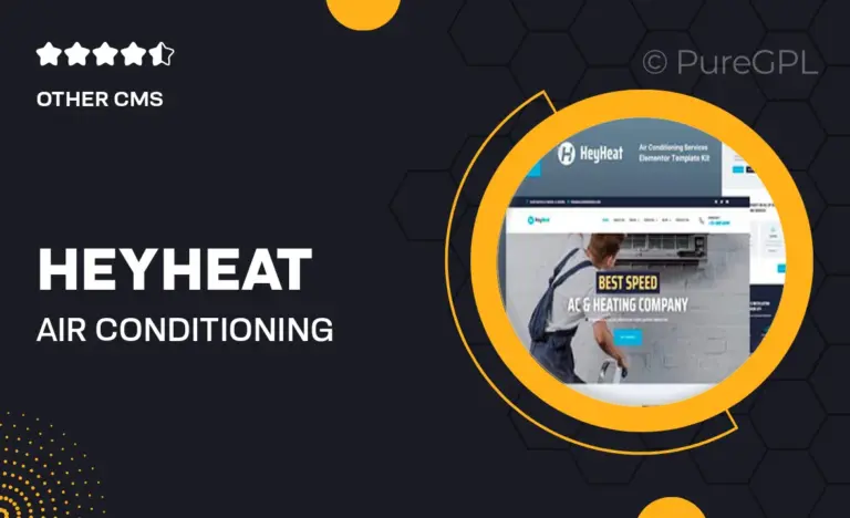 heyheat air conditioning services elementor template kit