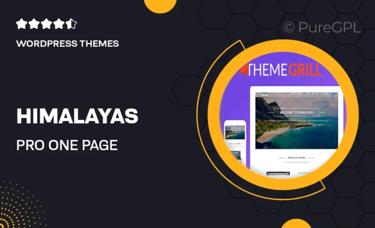 himalayas pro one page wordpress theme