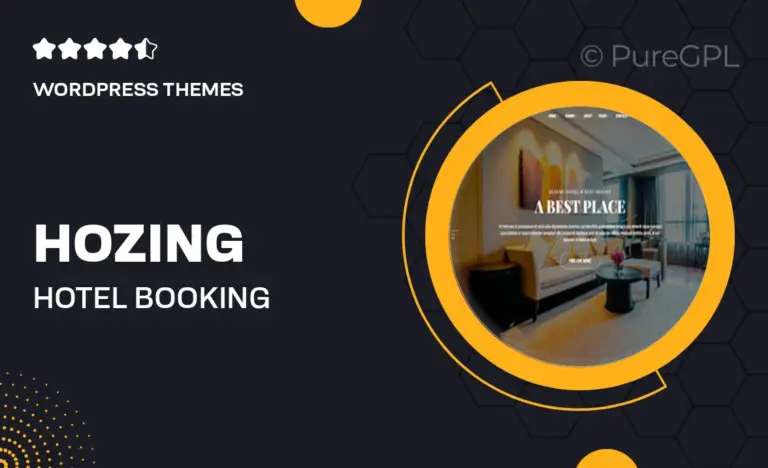 hozing hotel booking wordpress theme