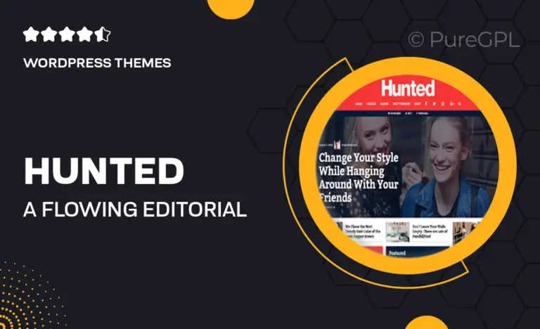 hunted a flowing editorial magazine theme