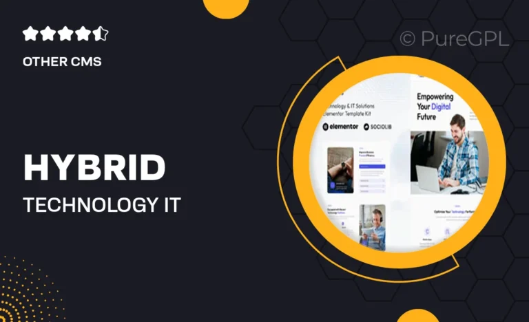 hybrid technology it solutions elementor template kit