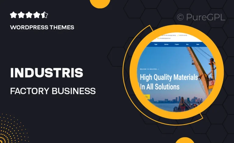 industris factory business wordpress theme