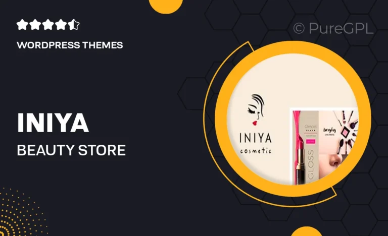 iniya beauty store cosmetic theme