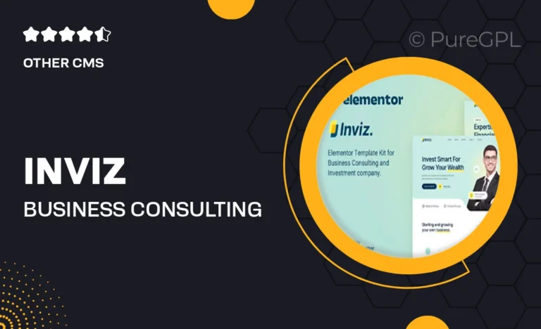 inviz business consulting investment elementor template kit