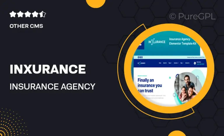 inxurance insurance agency elementor template kit 8
