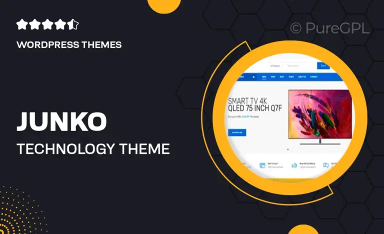 junko technology theme for woocommerce wordpress