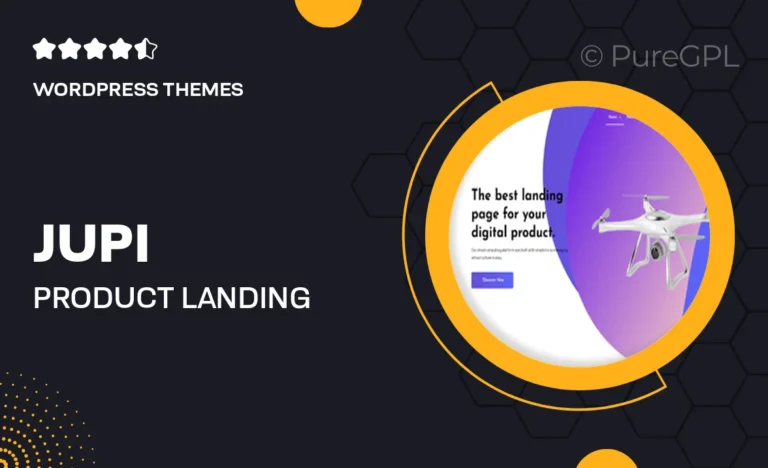 jupi product landing wordpress theme