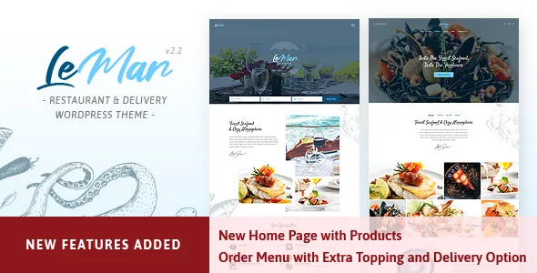 lemar seafood restaurant wordpress theme 1