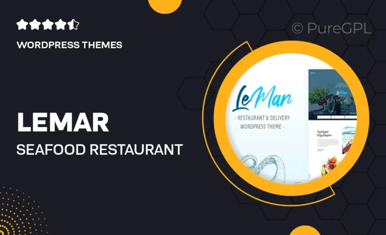 lemar seafood restaurant wordpress theme