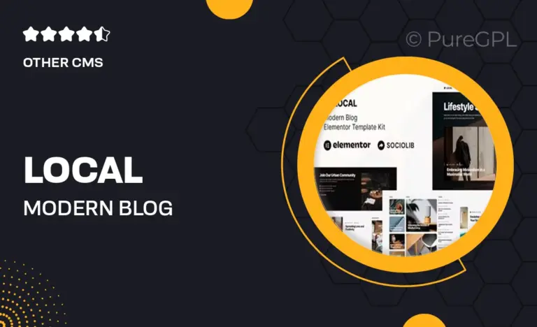 local modern blog magazine elementor template kit