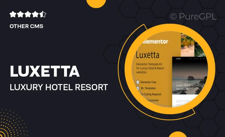 luxetta luxury hotel resort elementor template kit