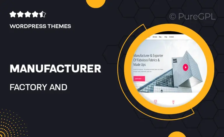 manufacturer factory and industrial wordpress theme