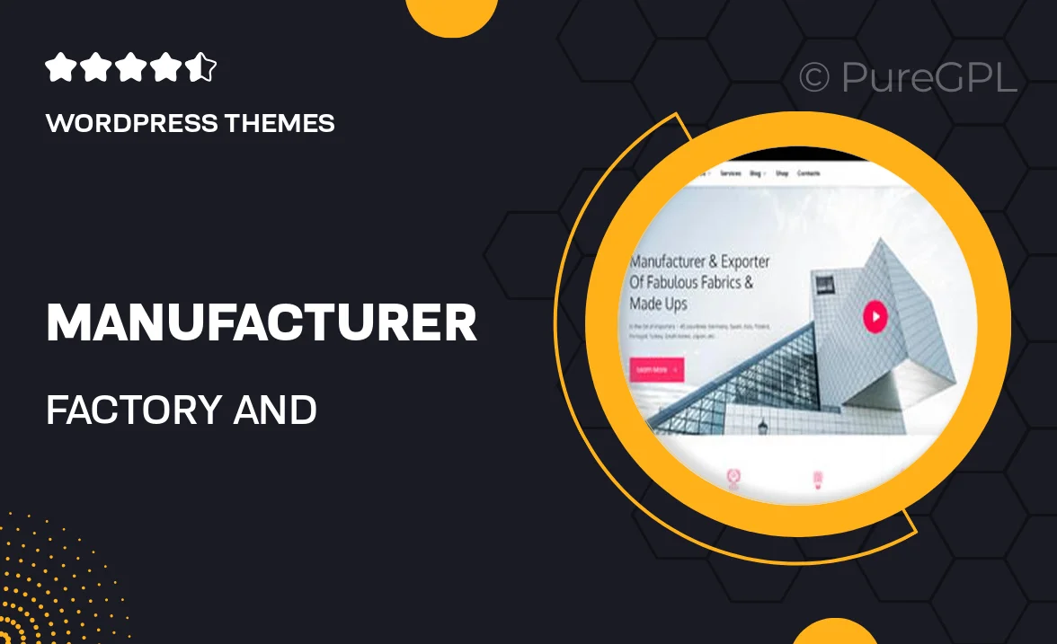 Manufacturer – Factory and Industrial WordPress Theme