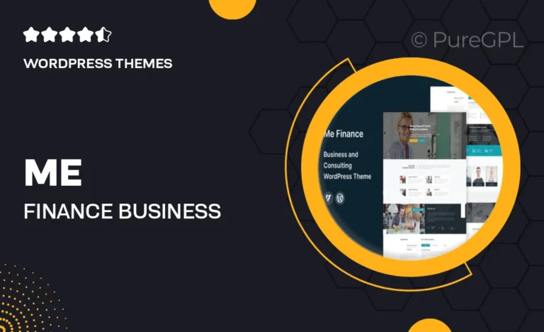 me finance business and consulting wordpress theme