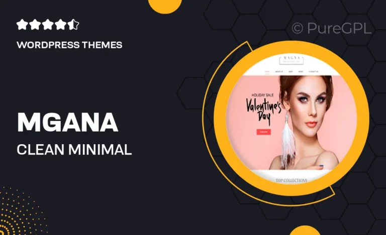 mgana clean minimal woocommerce theme
