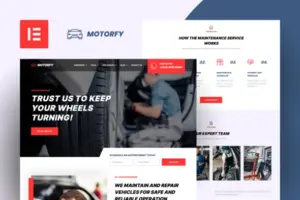 Motorfy – Car Service & Maintenance Elementor Template Kit