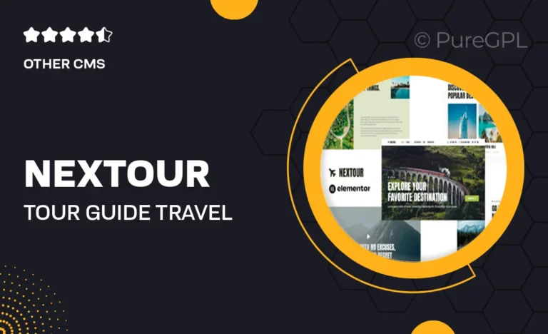 nextour tour guide travel agency elementor template kit