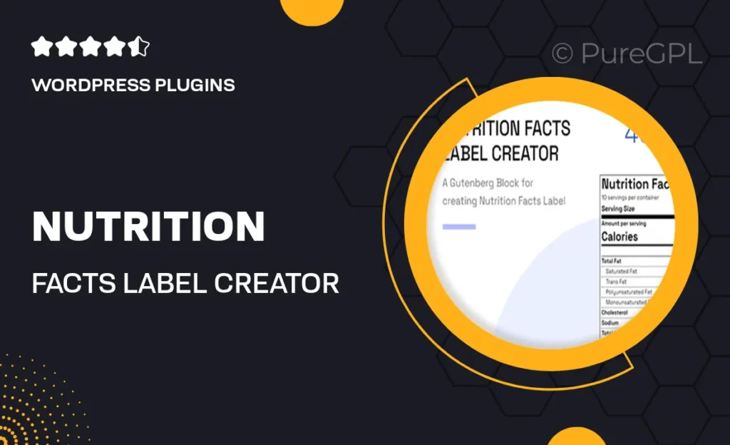 Nutrition Facts Label Creator Gutenberg Addon 44 Nutrition Facts Label Creator Gutenberg Addon
