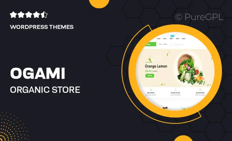 ogami organic store wordpress theme