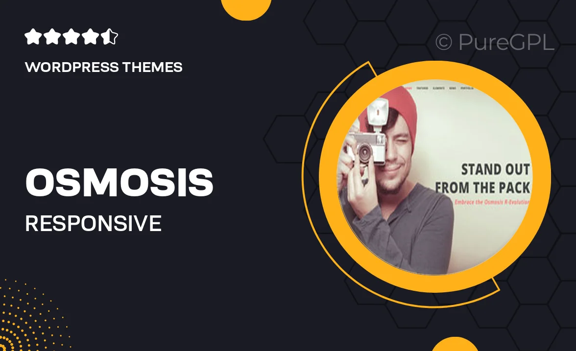 Osmosis – Responsive Multi-Purpose WordPress Theme