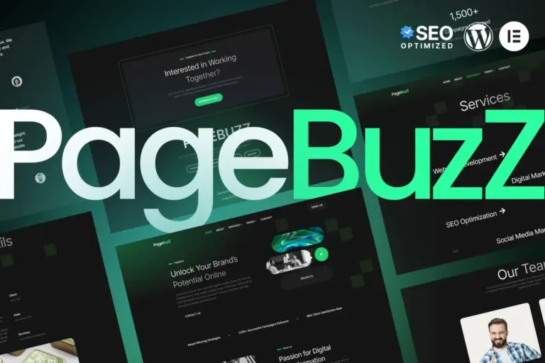 pagebuzz digital agency elementor template kit 1