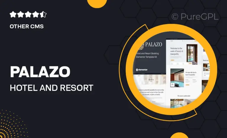 palazo hotel and resort booking elementor template kit
