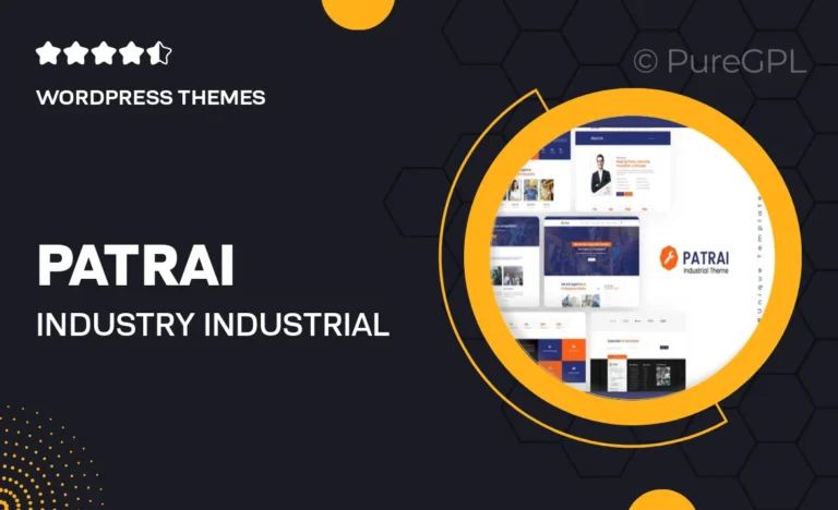 patrai industry industrial wordpress theme