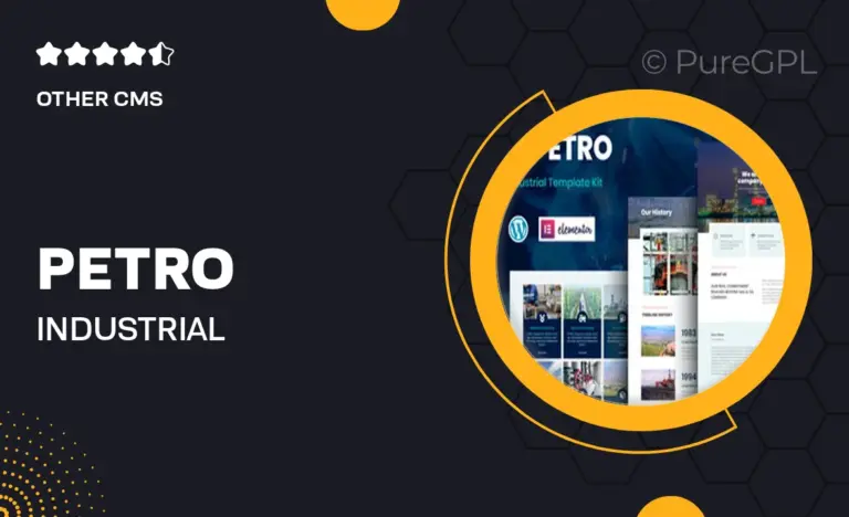petro industrial elementor template kit