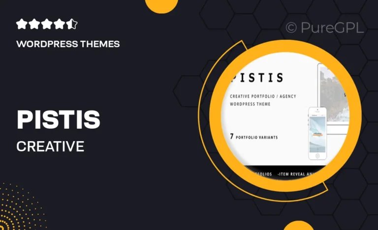 pistis creative portfolio agency wp theme